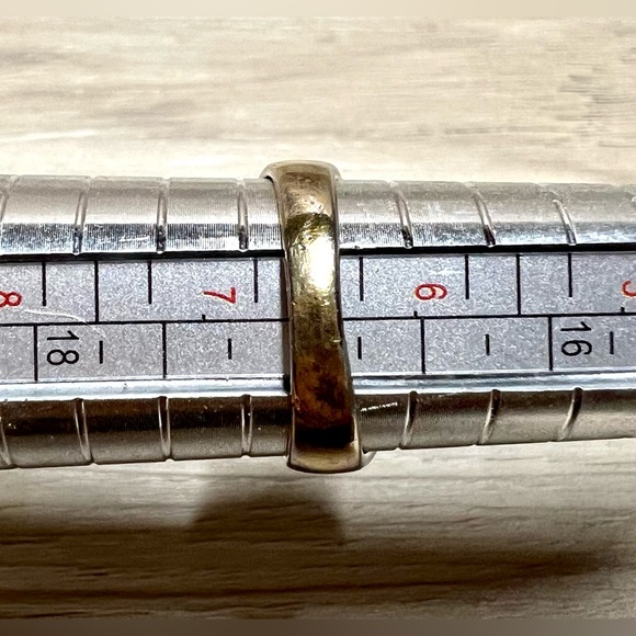 Vintage Designer Signed IBB Two Tone Sterling Silver Dome Ring, Size 6.5, 4.8g - Picture 11 of 11